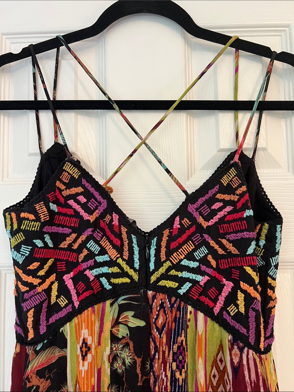 Bohemian Strappy Maxi Dress - Multicolor - Picture 12 of 16